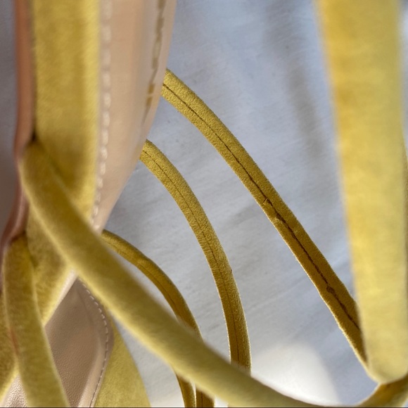 Fashion Nova yellow straps heels suede size 10 - Picture 10 of 10
